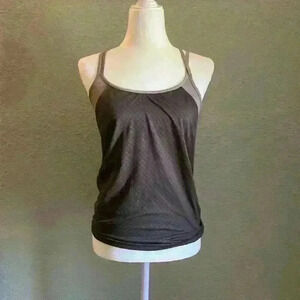 Athleta Tank w/ Built-in Bra, Brown XXS